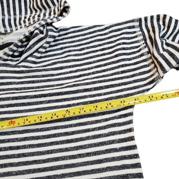 Volcom Coastal Stripped Hoodie Womens White Black Classic Emo Grunge Indie M - Picture 5 of 7